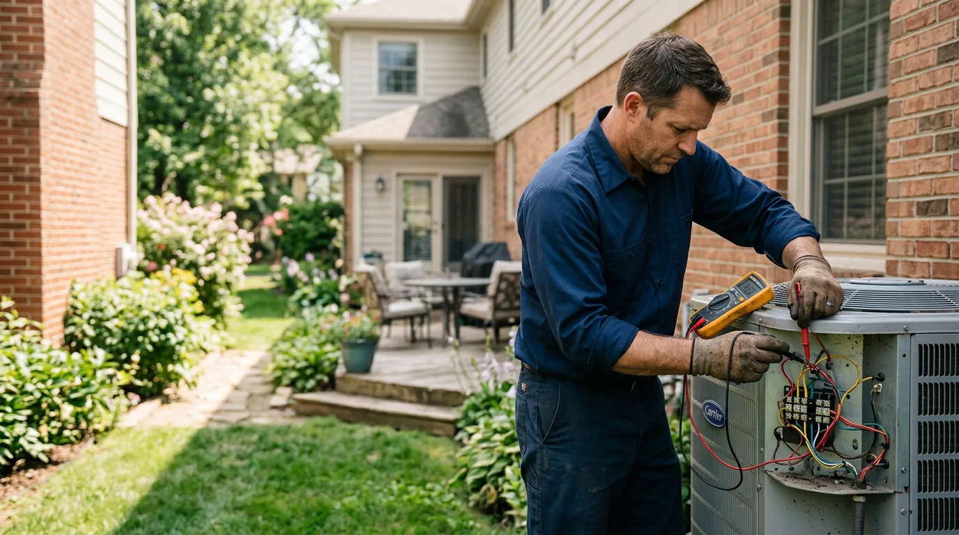 HVAC technician working near Fort Bliss, TX